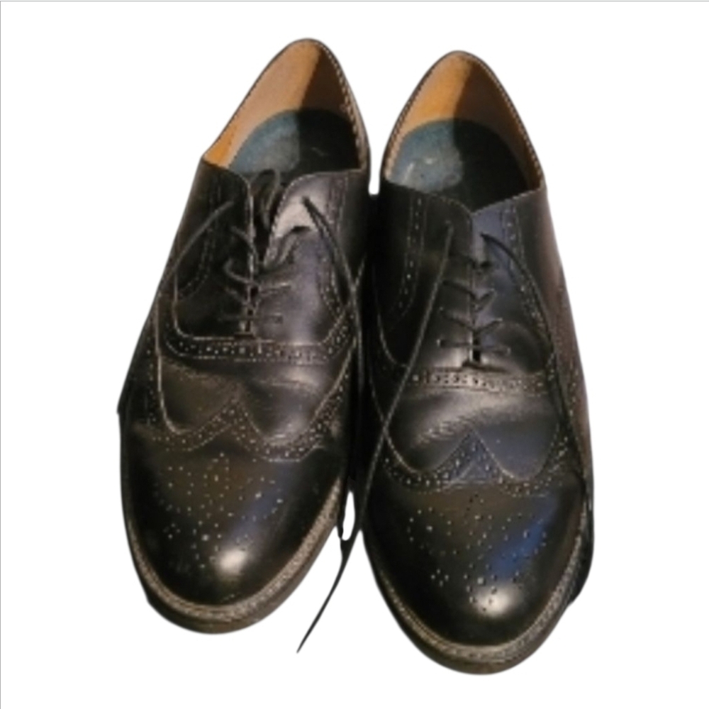Rockport Dressport Leather Mens, Black Wingtip Shoes, Size 13M, EUC
